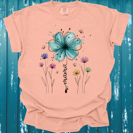 Blue Flowered Mama