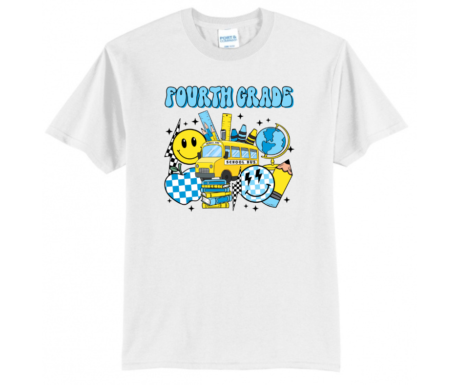 Back To School Custom Grade Level Blue