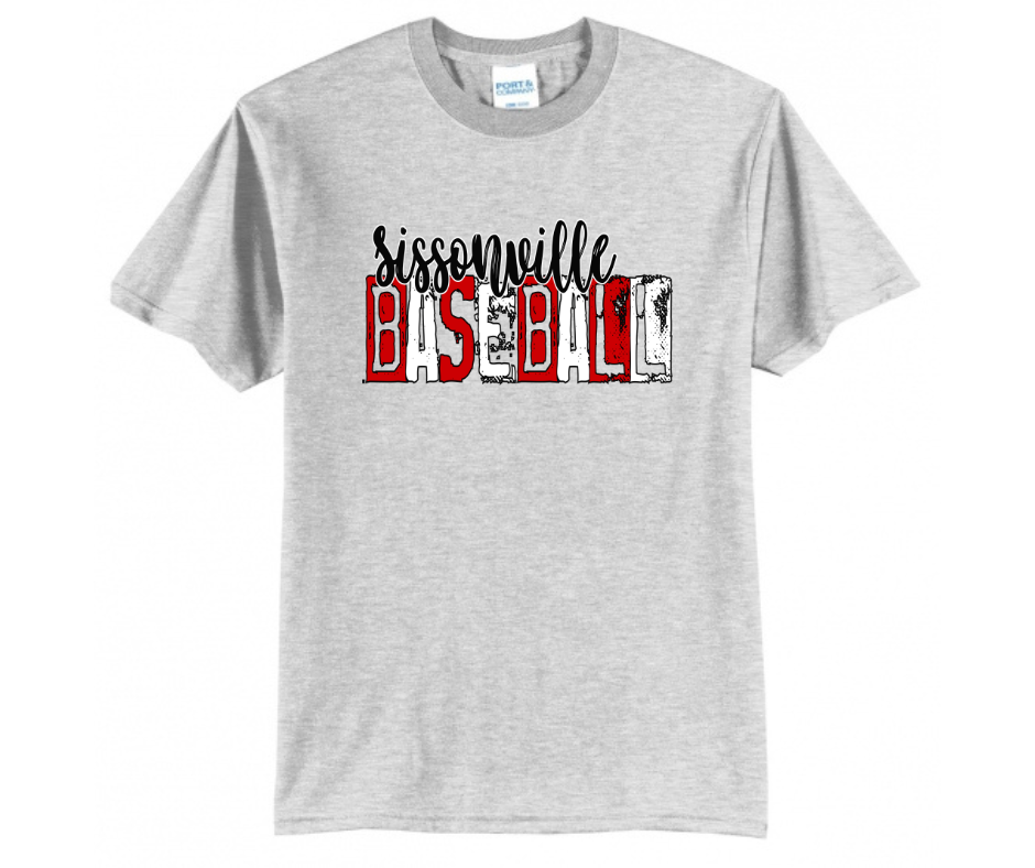 Sissonville Baseball Block Letters White