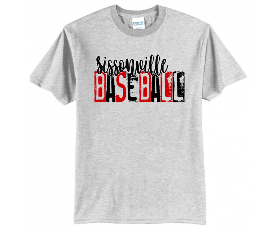 Sissonville Baseball Block Letters Black